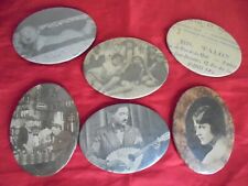 6 glacoid advertising pocket mirrors including Django Reinhardt young