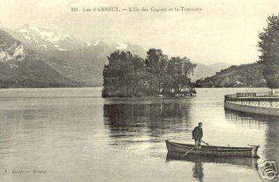 Cpa annecy 331 - ile, cygne