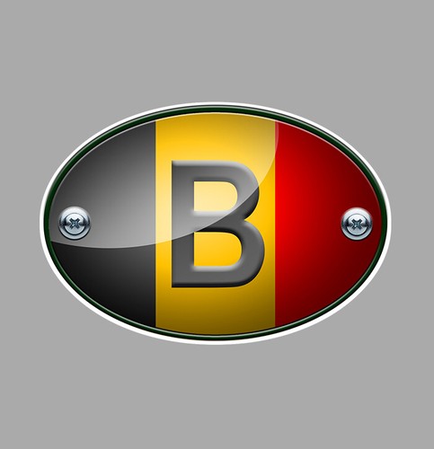 Ovale drapeau belge belgique - belge,