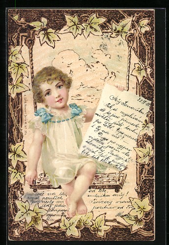 Carte postale imitation feu - , de