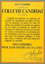 AFFICHE POSTER - Coluche