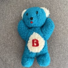O/ Doudou Peluche Ours Bleu Et