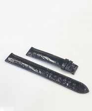Genuine New Cartier 15mm x 14mm Black Leather Crocodile Band Strap