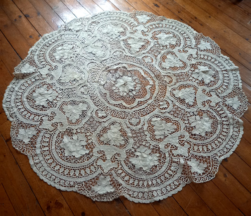 Anc nappe ronde - 1m60, dentelle