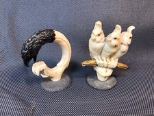 Lot de 2 statuettes oiseaux