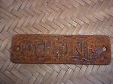 Antique Cast Iron Plate KITCHEN