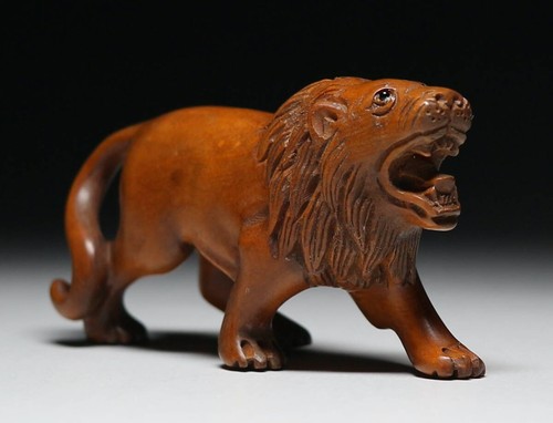 Ancien lion japonais netsuke - lion,
