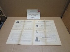 PHOTOGRAPH enlarger GUILLON Paris advertising + envelope 1907