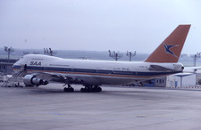 ORIGINAL 35mm Aircraft slide ZS-SAS South African Airways Boeing 747 1982 #8474