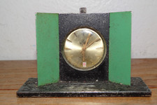 Amazing Vintage 1950s Green and Black Metal Stand Desk Watch