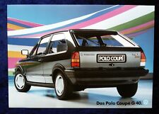 VW Polo Coupe G 40 G40 brochure, 8.1987, 1st series