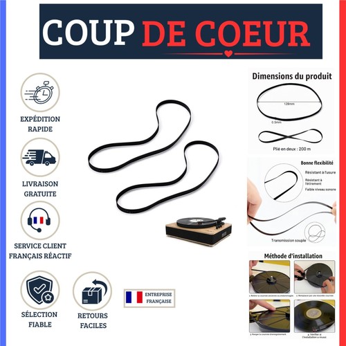 Courroie platine vinyle 200 - , mm
