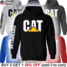 Caterpillar Hooded Sweat Shirt Hoodie CAT Construction Equipment Sweater BCA02