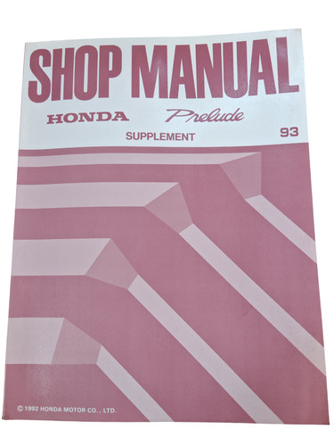 Manuel atelier honda - manuel, prelude