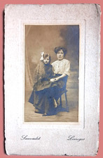 Photo circa 1908 "Girl and her mother" - Sauvadet Limoges