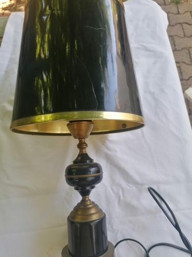 Lampe pied balustre noir - , et