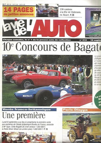 Vie auto n - de, l'auto