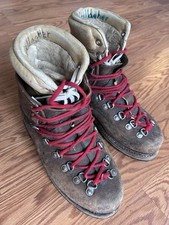 Vintage Richard Ponvert Galibier Makalu Climbing Boots & Liners Size 9.5