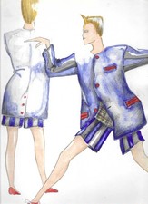 DESSIN DE MODE  AQUARELLE