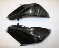 CACHES LATERAUX DE RESERVOIR KAWASAKI Z800 Z800E 100% CARBONE BRILLANT