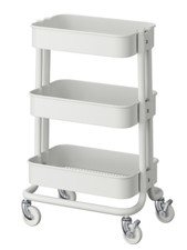 Chariot IKEA RASKOG blanc, 28x38x61 cm 11 1/32" x 14 61/64" x 24 1/64" NEUF