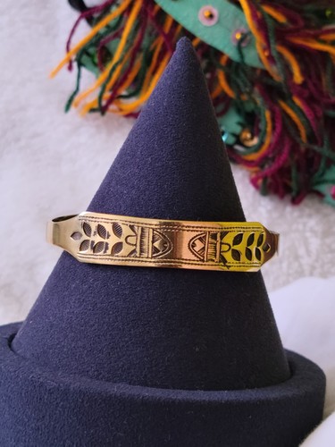 Bracelet jonc manchette - , bronze