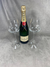 RARE 2 Champagne Dom Ruinart Glass Flutes for Vintage "Inversion" Line