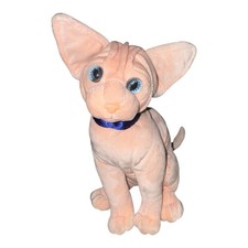 Very Rare Htf Aurora World Sphynx Pink Cat Plush Blue Eyes