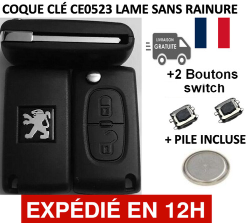 Coque clé plip peugeot - coque,