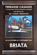 Georges BRIATA / rare affiche d'exposition -1990 / Terrasse Casanis à Géménos