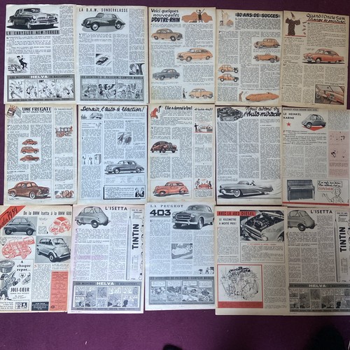 Tintin automobiles publicités