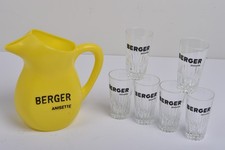 BERGER Anisette  1 Carafe / Pichet + 6 Verres Neufs  Lot 3