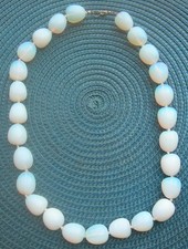 collier perles de verre opaline (54 cm)
