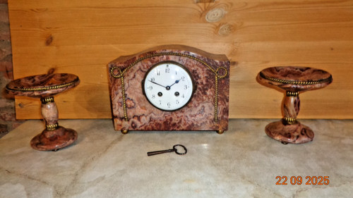 Garniture cheminee pendule - de,