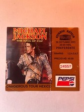 Vintage MICHAEL JACKSON DANGEROUS TOUR Mexican Ticket Stub 1993 Mexico City