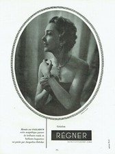 1952 Advertising 1221 Advertising Jewelry Worn Jacqueline Deubac Palladium Regne
