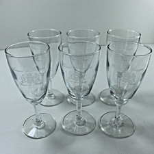 Caves de Bailly Burgundy Crement Glasses Lot x6 Champagne Flutes