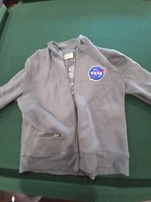 Red Canoe NASA Rocket Scientist Grey L Sweatshirt America Flag Patch Made in USA