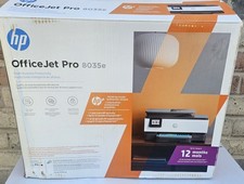 HP OfficeJet Pro 8035e Color Thermal Inkjet All-In-One Printer - Gray - New