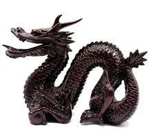 Resin 3-Toed Red Dragon Figurine