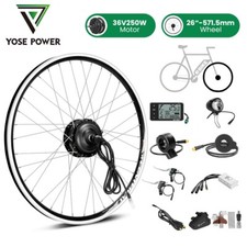 26'' Ebike Kit de Conversion Vélo Electrique 36V 250W Motor Avant avec Feu Avant