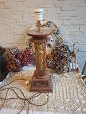 Pied de lampe en bois tourné