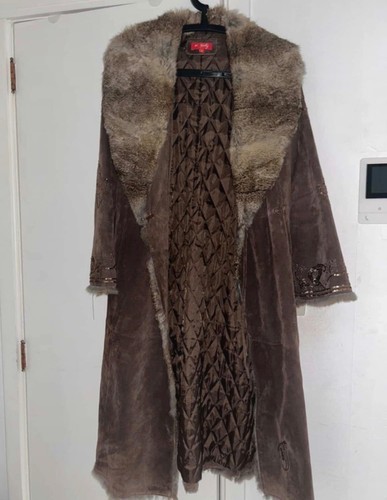 Coat derhy with real fur - real,