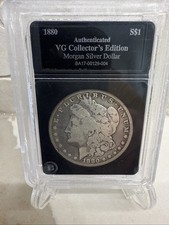 1880 Morgan Silver Dollar $1 Bradford Mint VG Collector’s Edition …