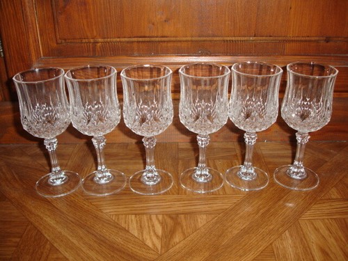 Verres vin longchamp - 6, à