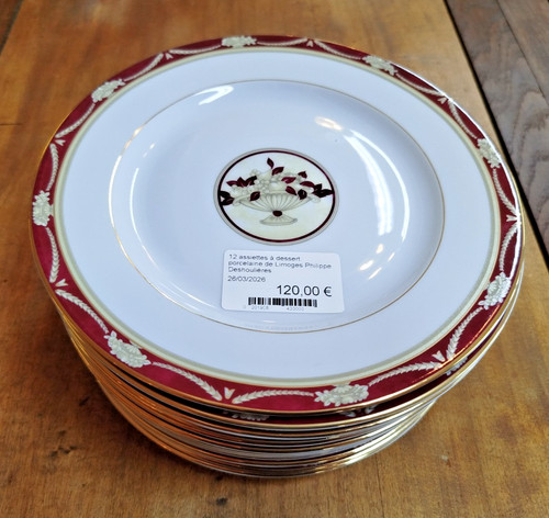 Assiettes dessert - 12,