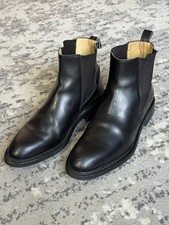 Vintage Paraboot Shoes Chelsea Leather Boots Made In France Size 41