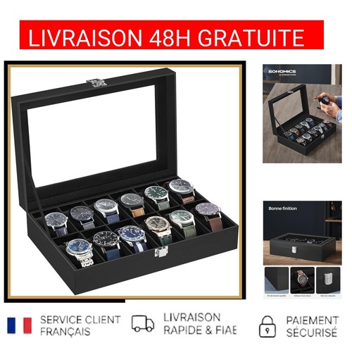 Boîte montres songmics 12 - boîte,