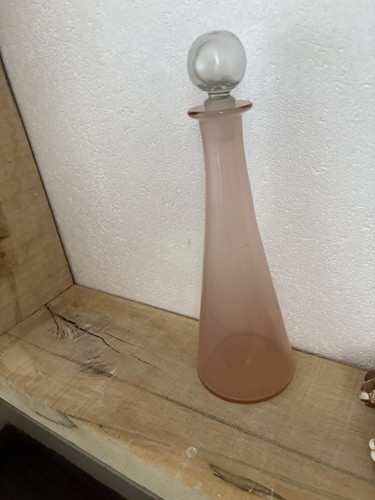 Carafe flacon verre rose - carafe,