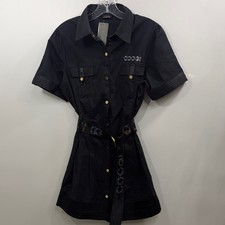 Coogi black belted shirt dress